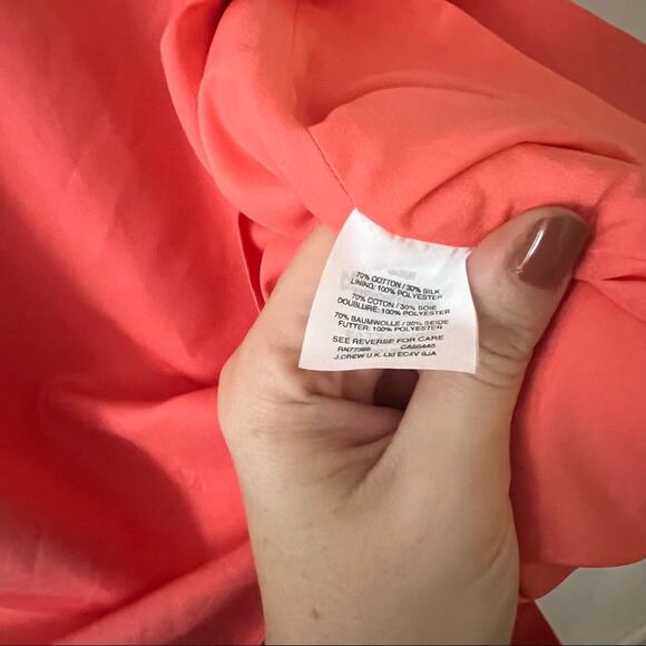 J. Crew Peplum Party Dress in Classic Faille Coral - Picture 5 of 7